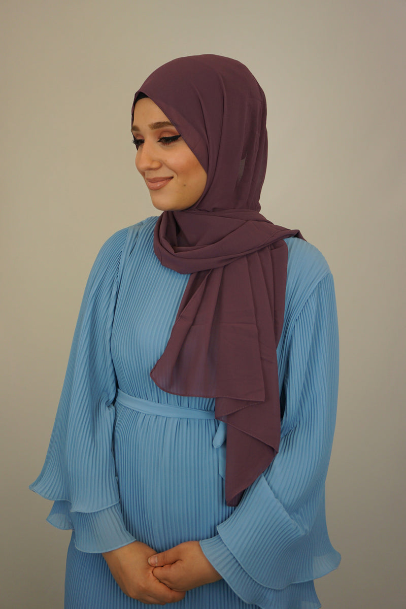 Chiffon Hijab Maira Darkviolett