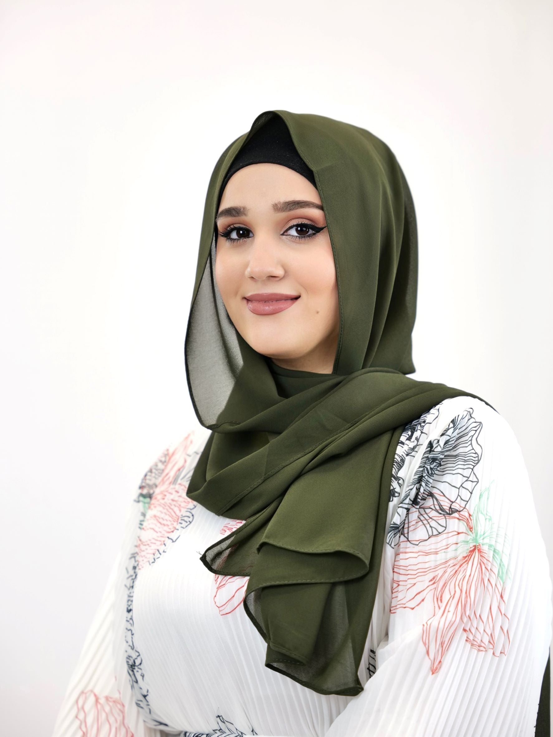 Chiffon Hijab Maira Moosgrün