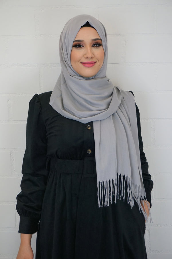 Baumwoll Hijab Almaz Hellgrau